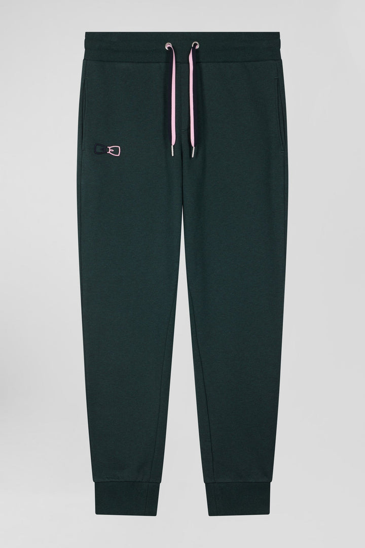 Pantalon jogging en molleton coton gratté noir coupe Regular alt view