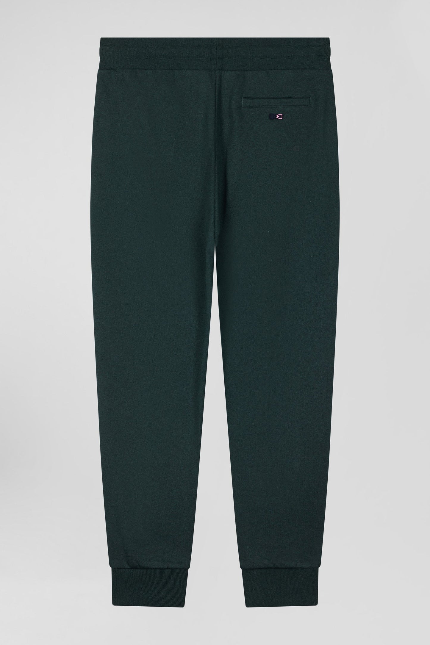 Pantalon jogging en molleton coton gratté noir coupe Regular - Image 4