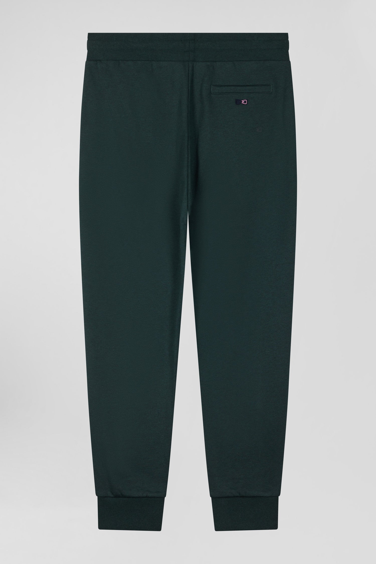 Pantalon jogging en molleton coton gratté noir coupe Regular