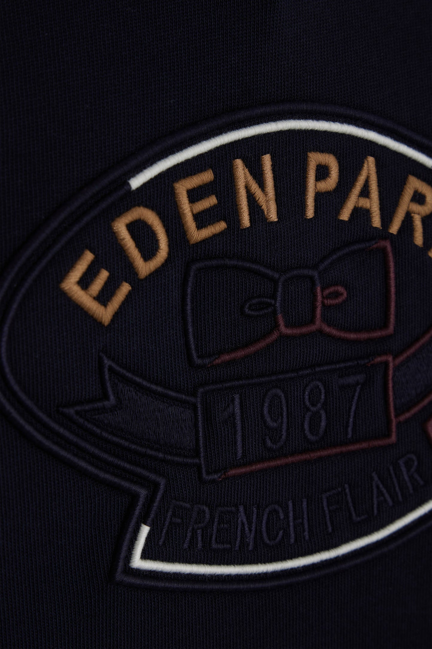 Long-sleeved jersey in hazelnut cotton, regular fit