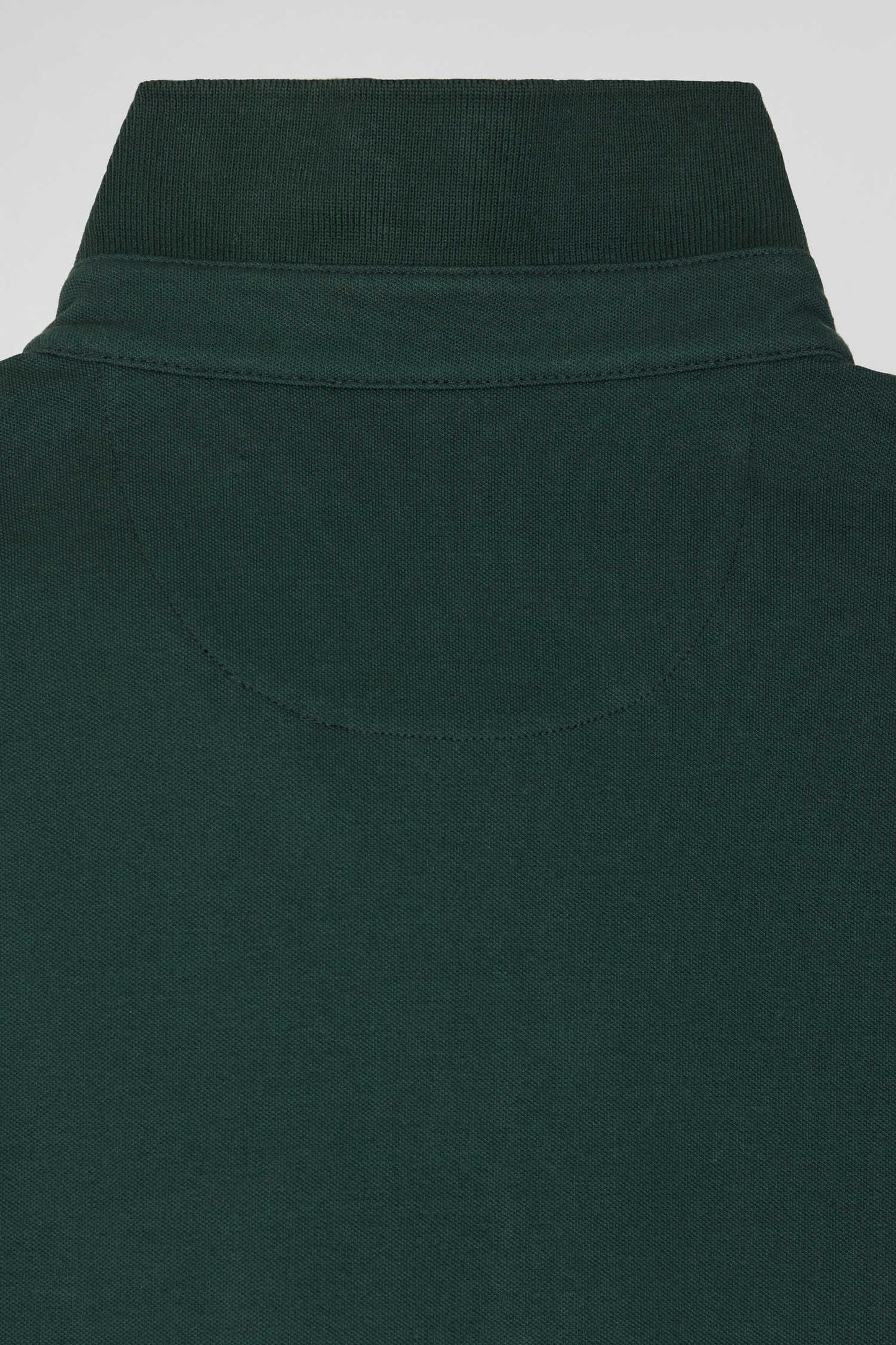 Polo manches courtes en piqué coton vert coupe Slim - Image 10