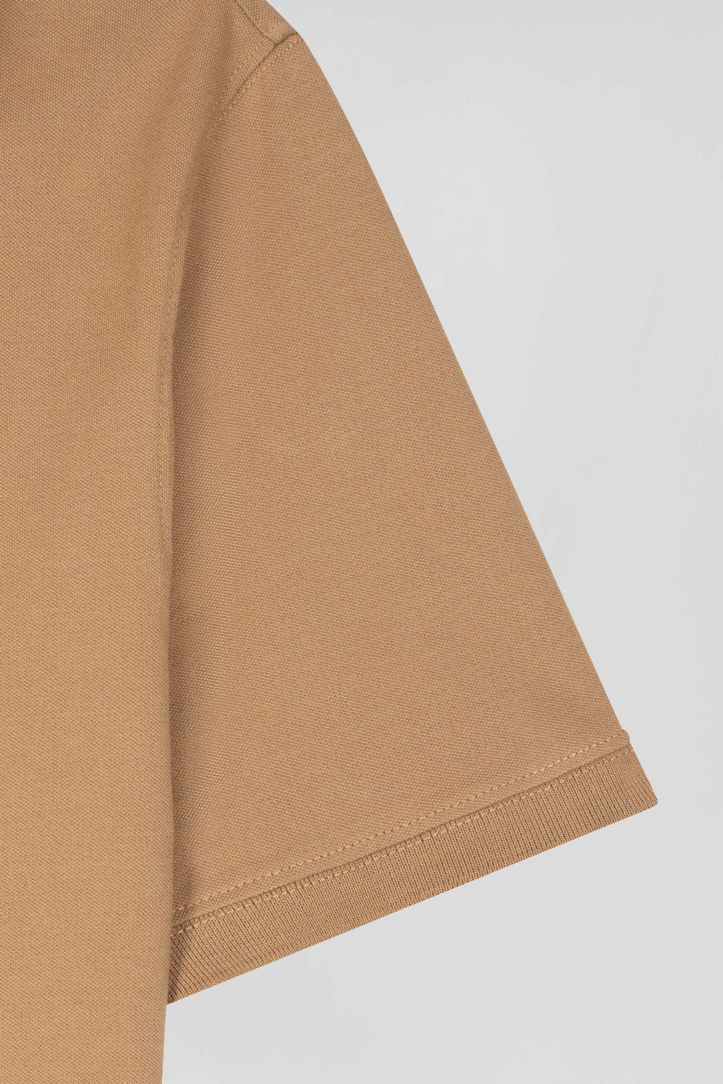 Polo manches courtes en coton stretch camel coupe Slim - Image 9