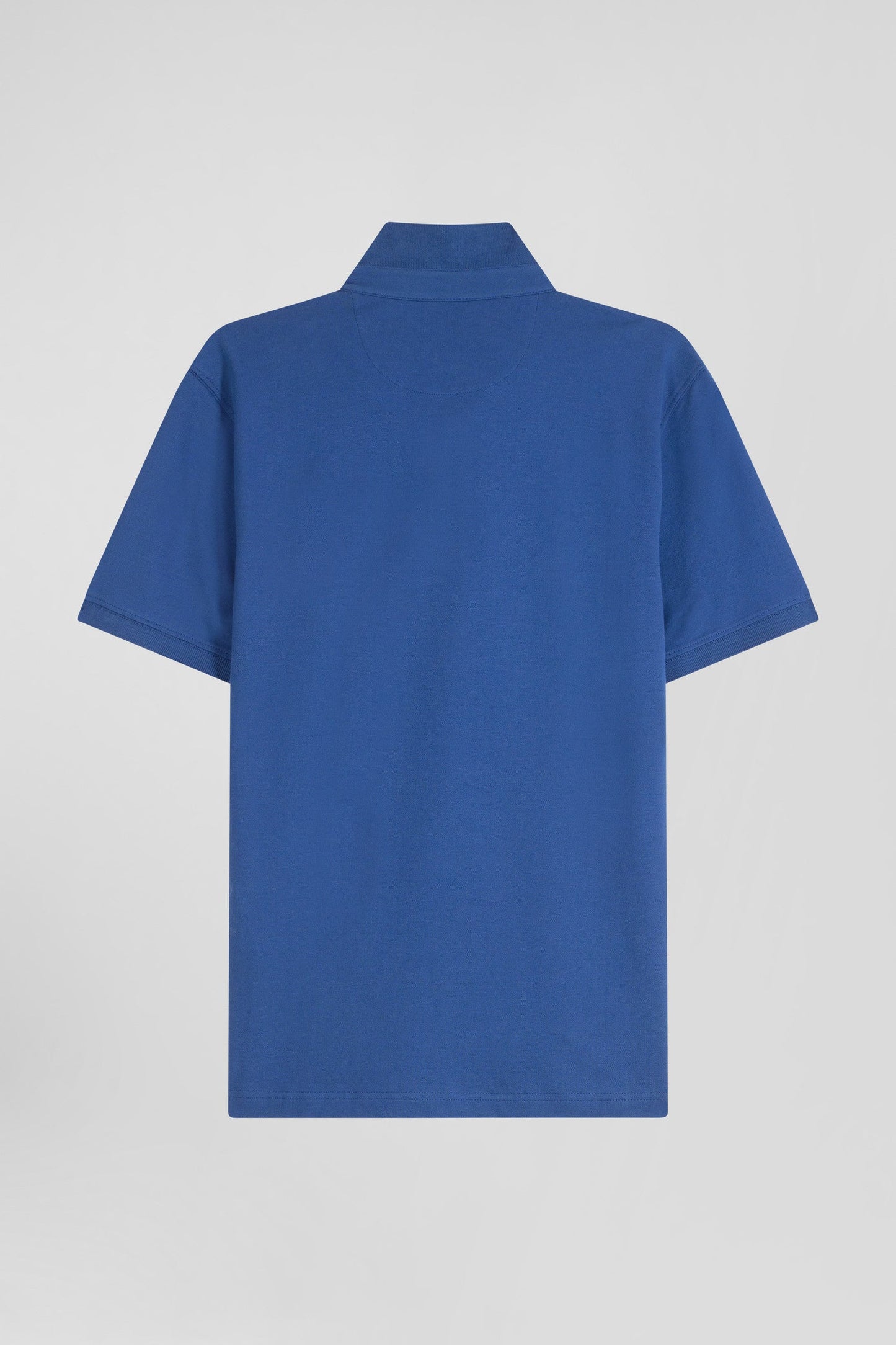 Polo manches courtes en coton stretch bleu foncé coupe Slim - Image 5