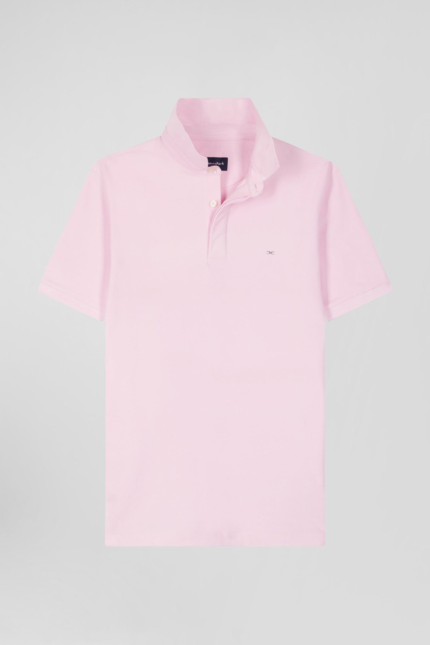 Polo manches courtes en coton stretch rose coupe Slim - Image 2