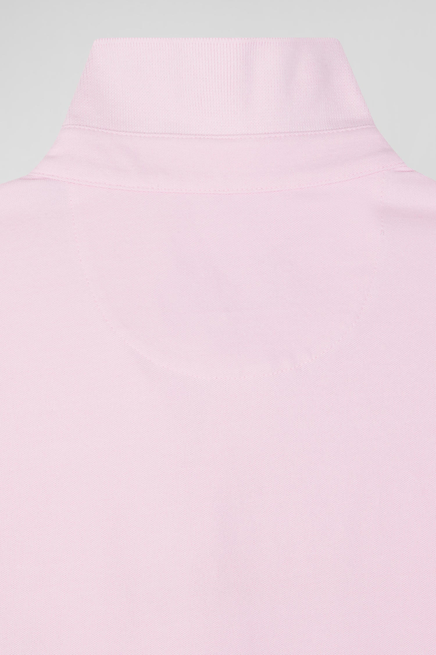 Polo manches courtes en coton stretch rose coupe Slim