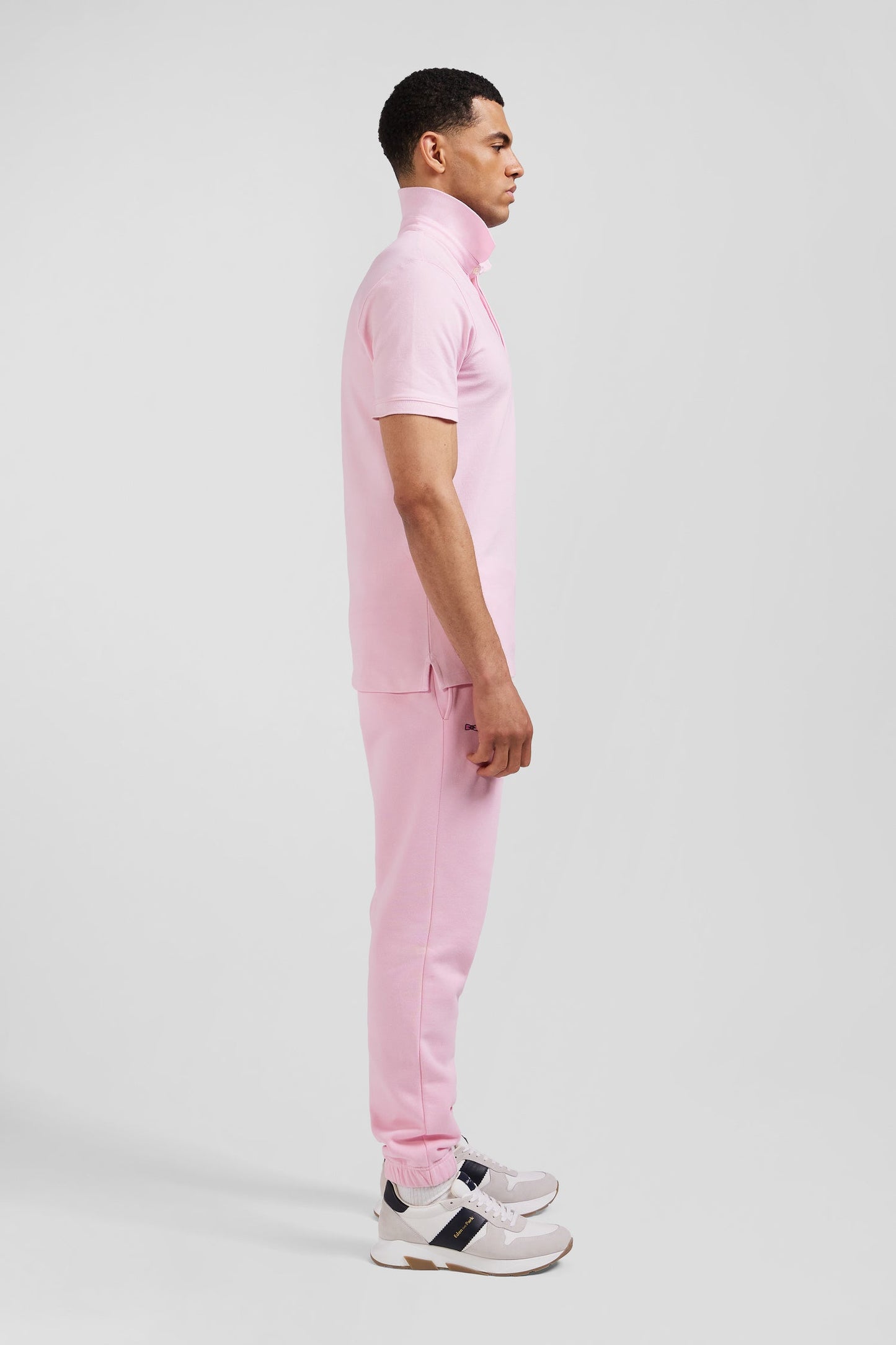 Polo manches courtes en coton stretch rose coupe Slim - Image 6