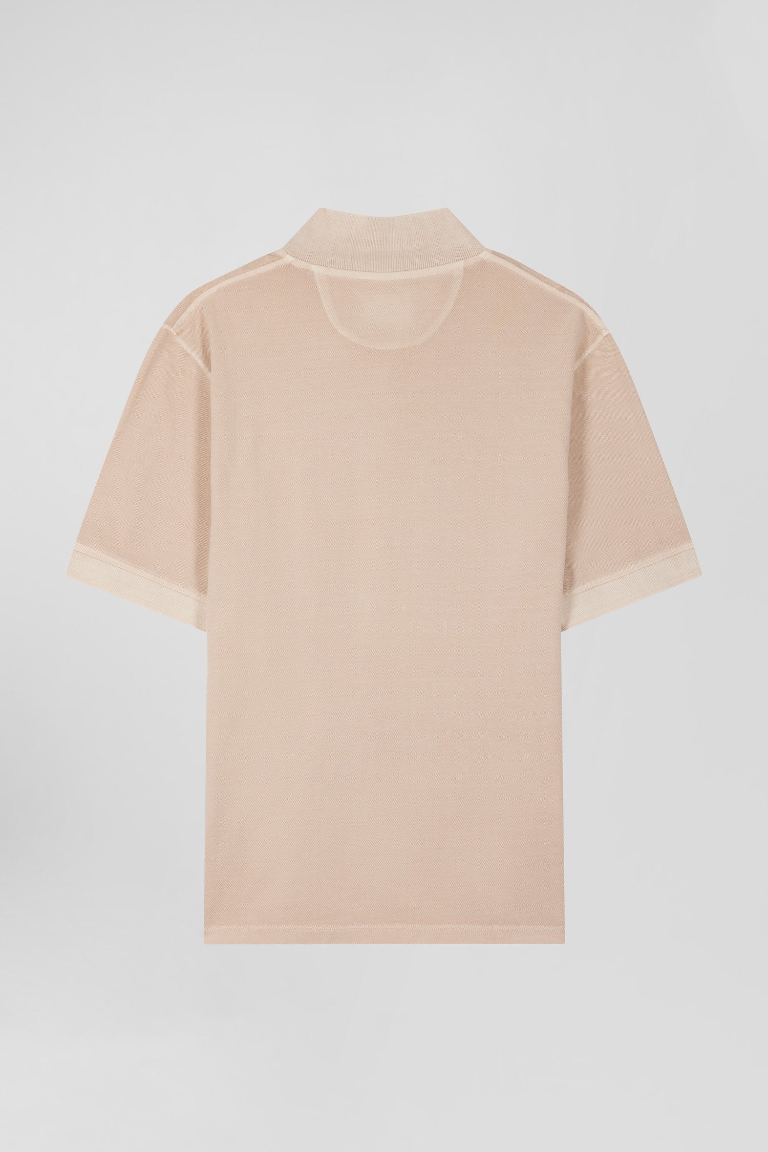 Polo manches courtes unisexe en piqué coton beige surteint coupe Oversized