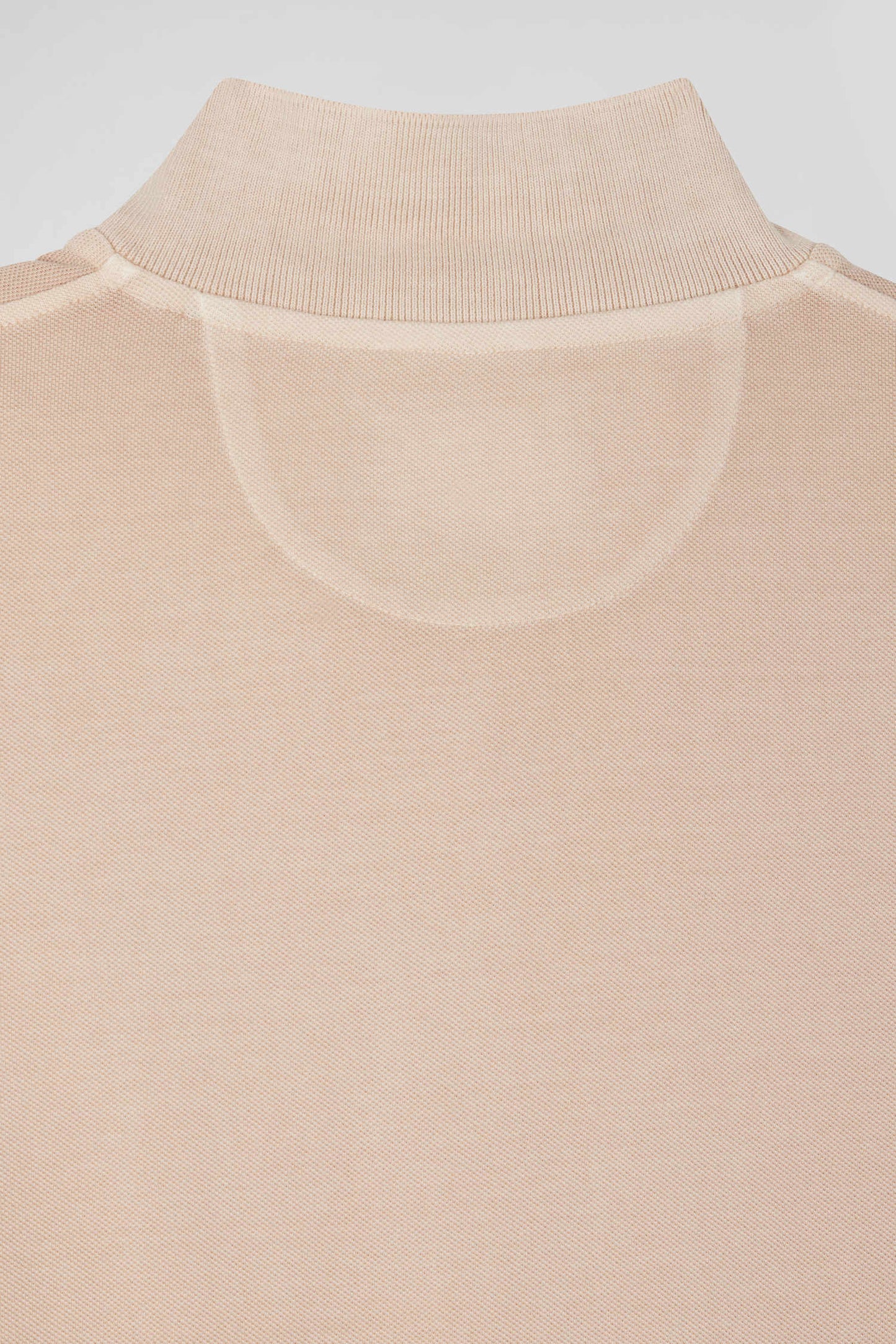 Polo manches courtes unisexe en piqué coton beige surteint coupe Oversized - Image 13