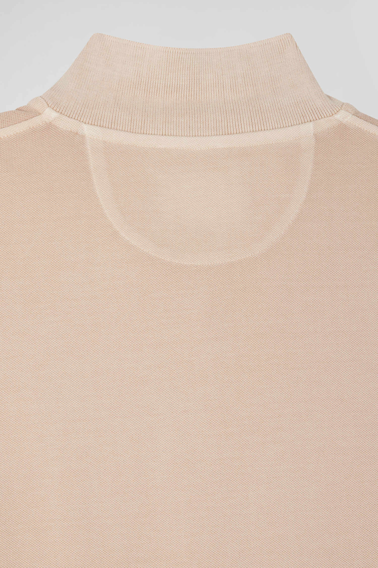 Polo manches courtes unisexe en piqué coton beige surteint coupe Oversized