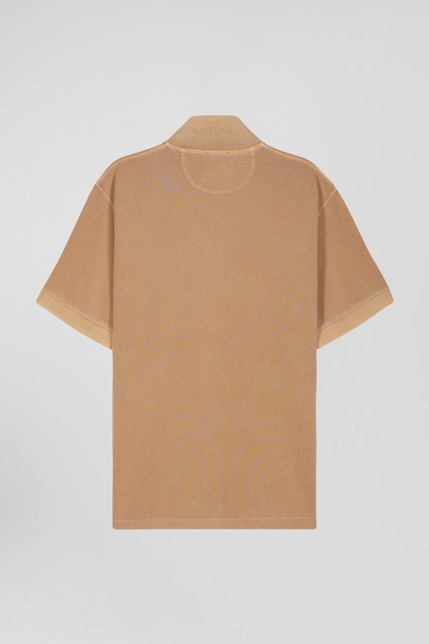 Polo manches courtes unisexe en piqué coton camel surteint coupe Oversized - Image 6