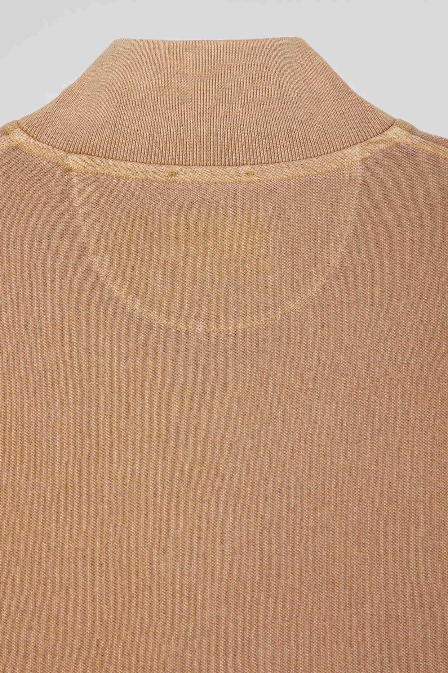 Polo manches courtes unisexe en piqué coton camel surteint coupe Oversized - Image 14