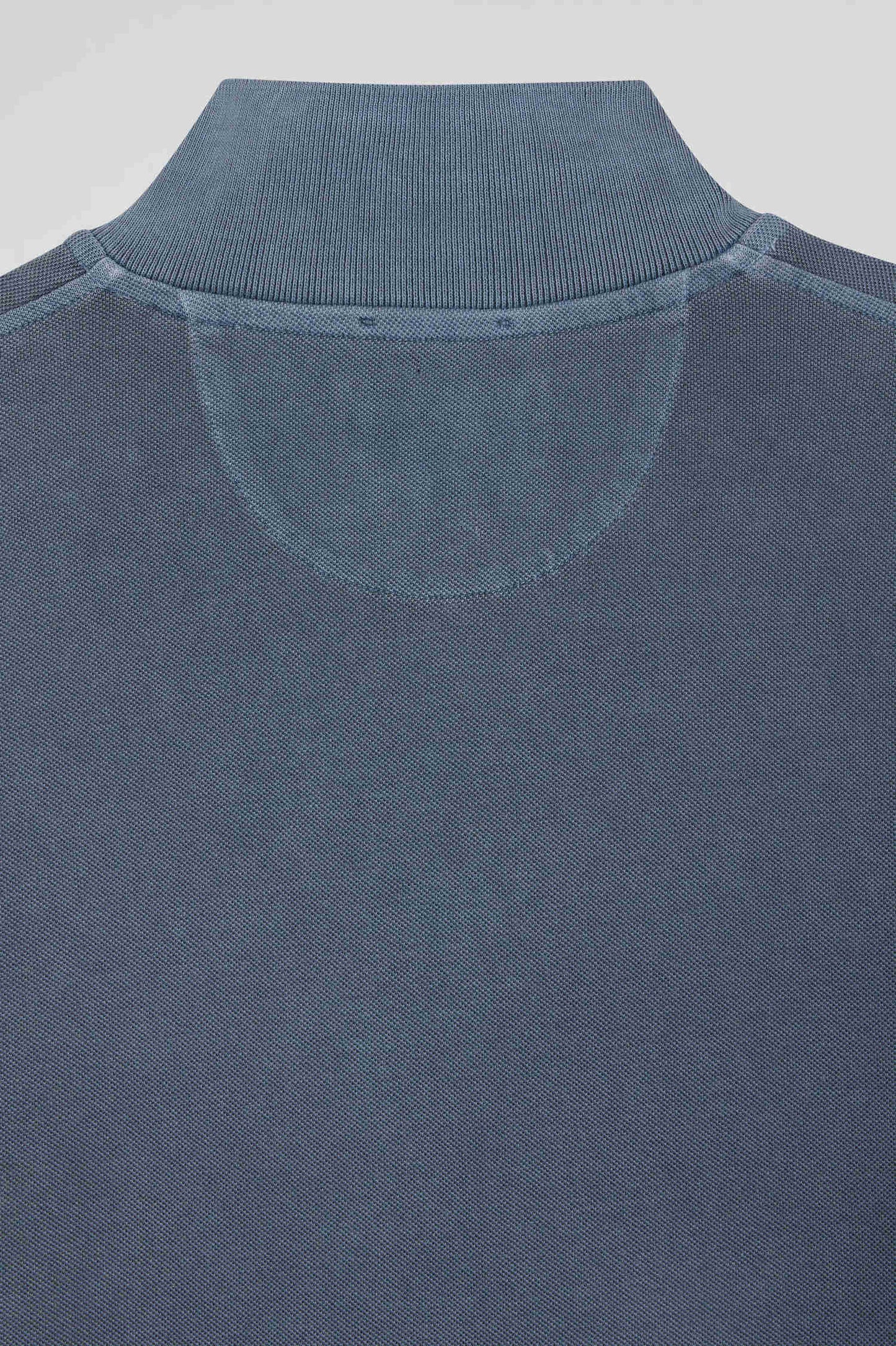 Polo manches courtes unisexe en piqué coton gris surteint coupe Oversized - Image 12