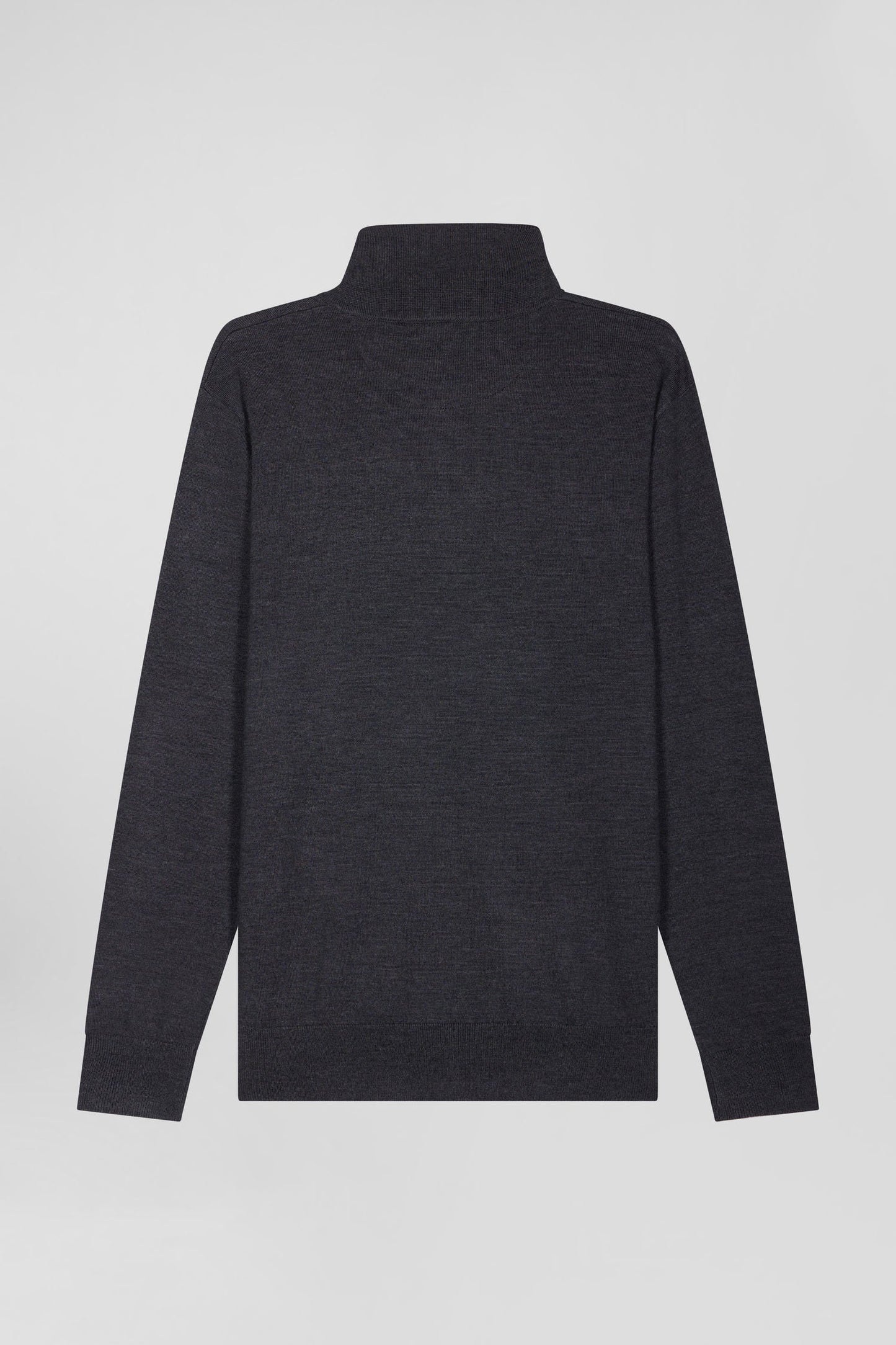 Pull col maillot en laine gris anthracite coupe Regular - Image 5