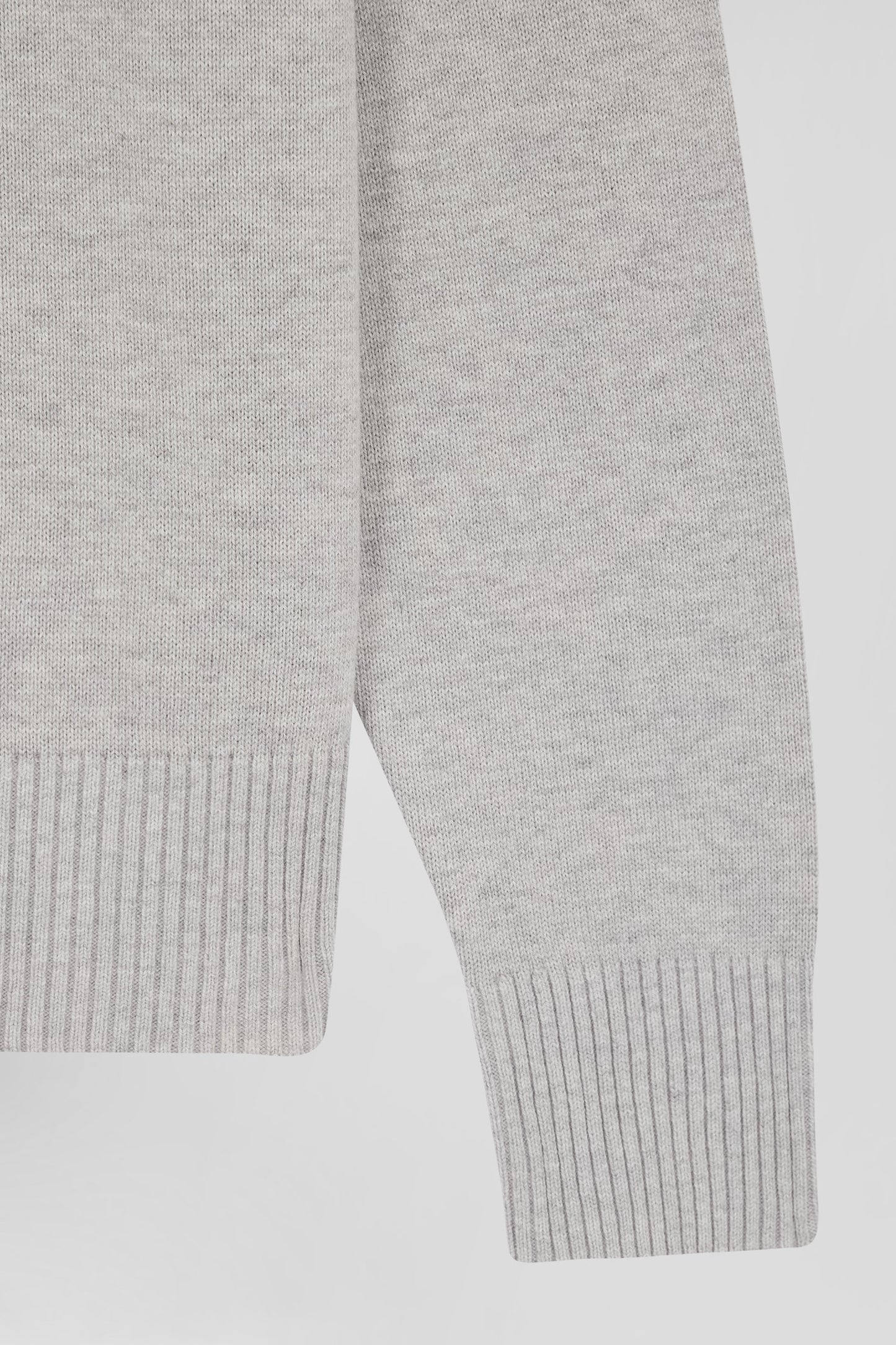 Relax light grey wool and cotton crew neck jumper