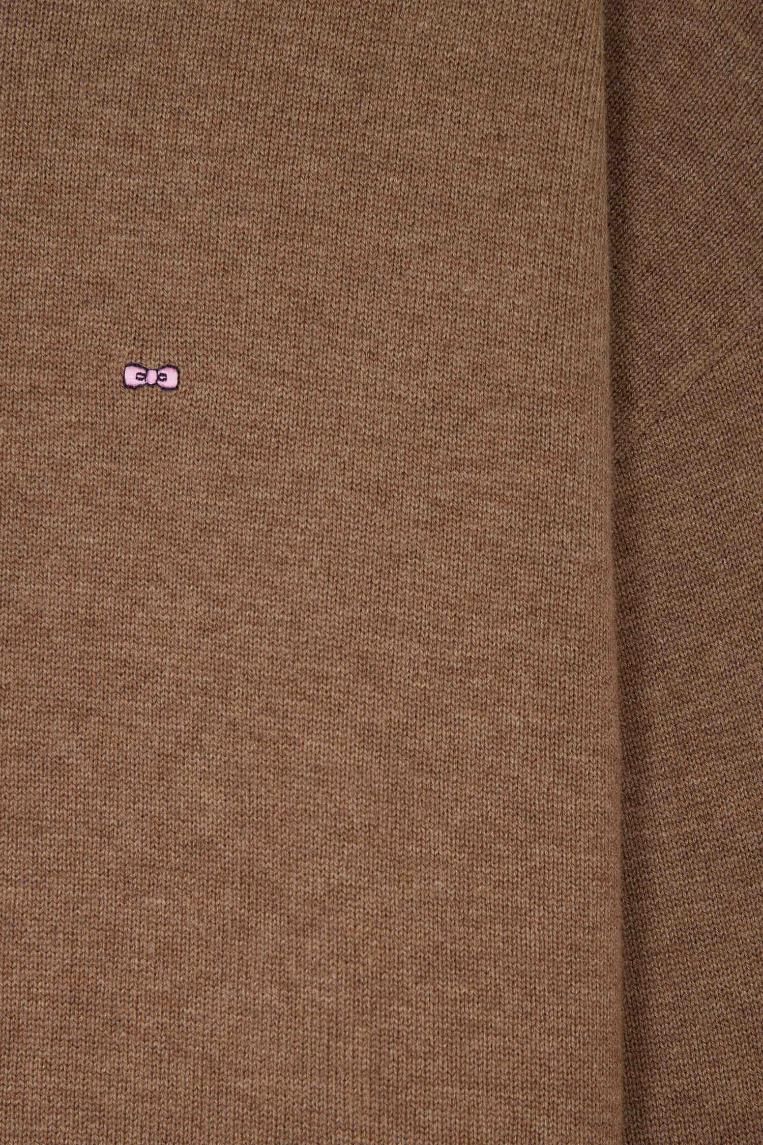 Relax brown wool and cotton crew neck jumper