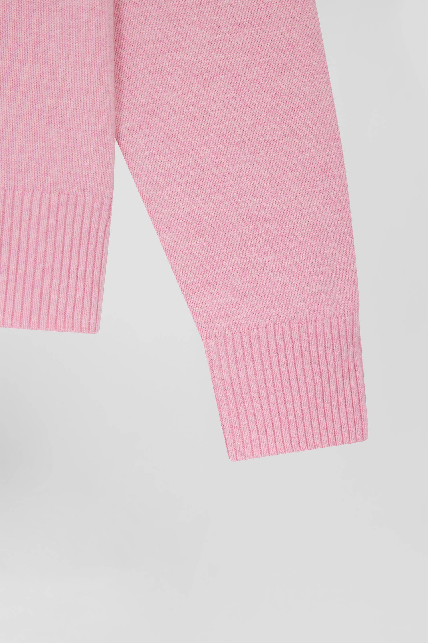 Relax pink wool and cotton crew neck jumper