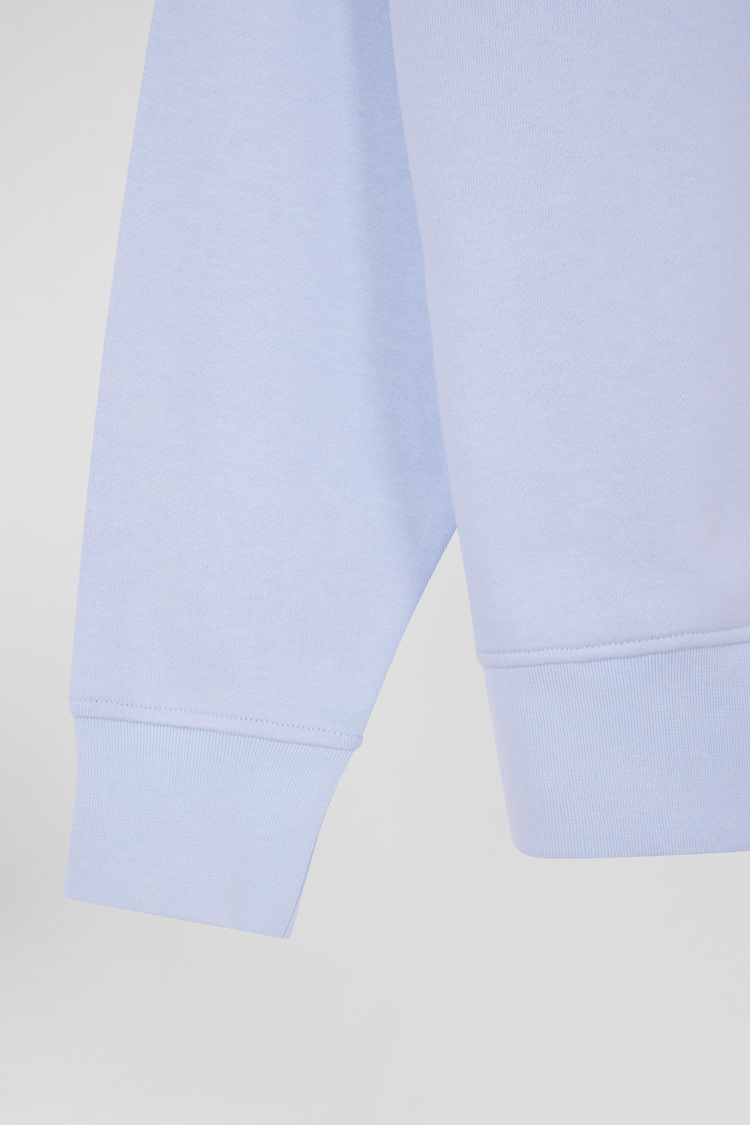 Relaxed sky blue brushed cotton fleece sweatshirt