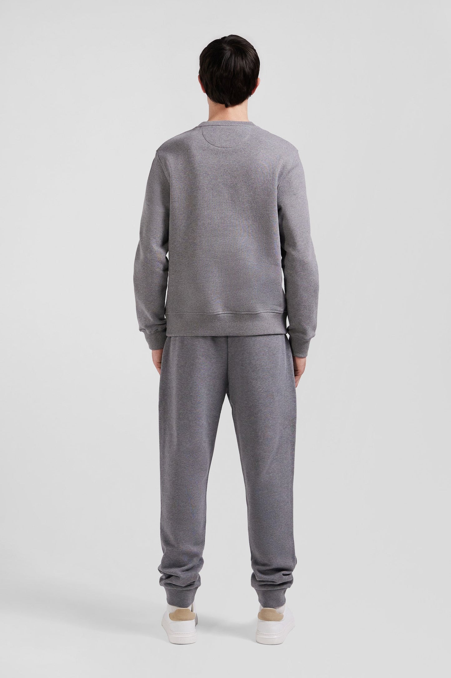 Sweatshirt en molleton coton uni gris coupe Regular - Image 7