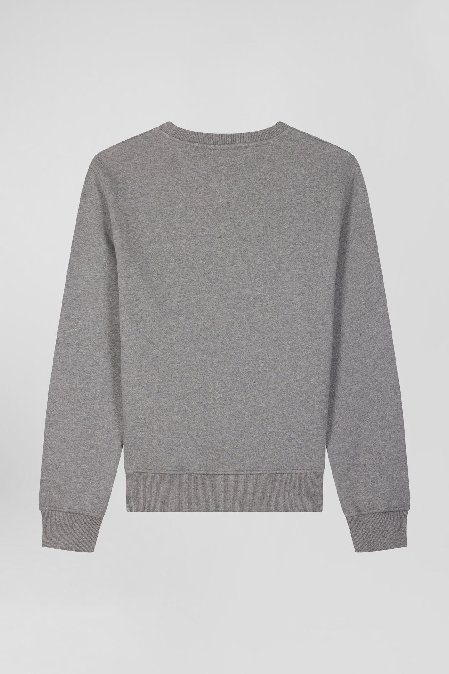 Sweatshirt en molleton coton uni gris coupe Regular - Image 5