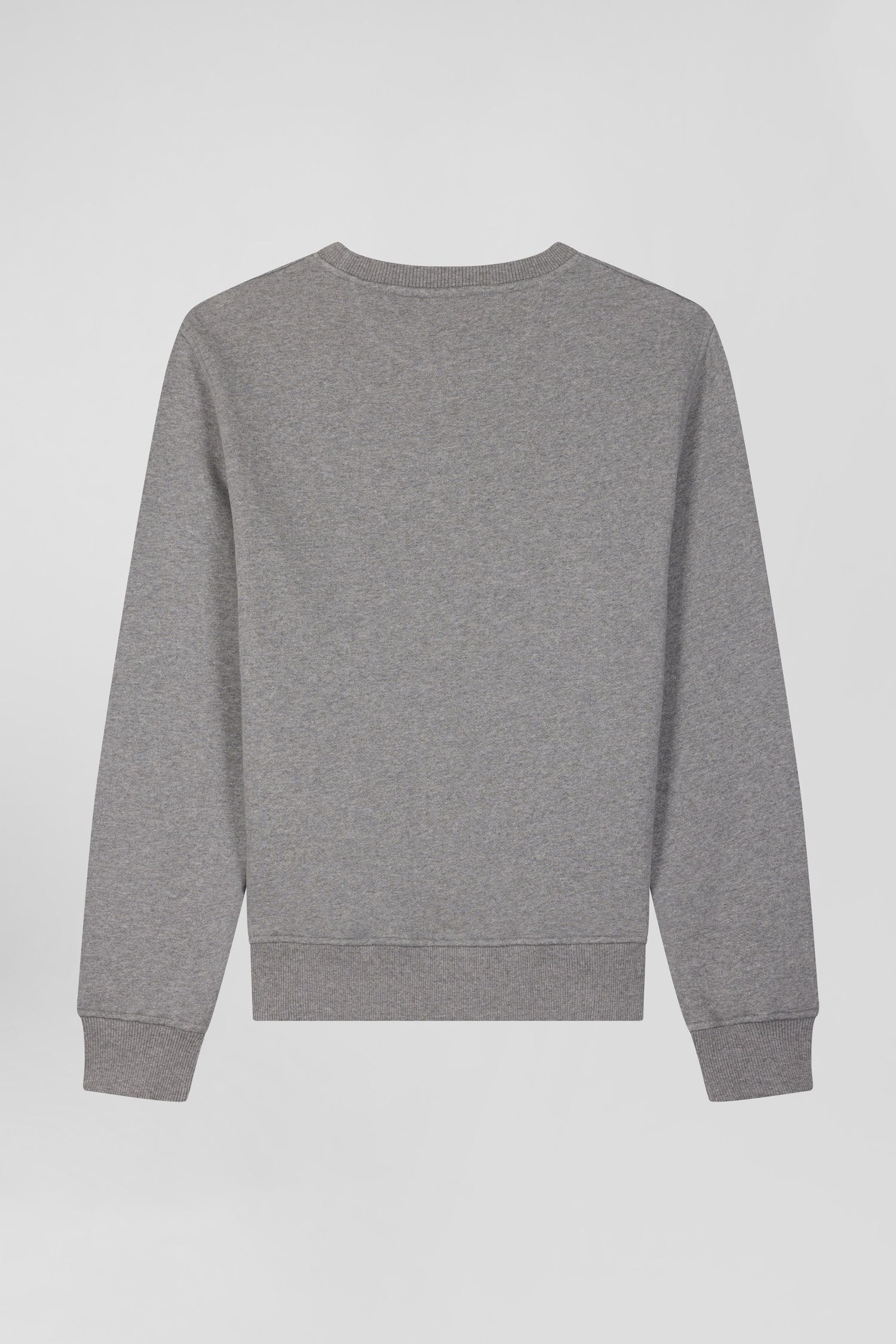 Sweatshirt en molleton coton uni gris coupe Regular