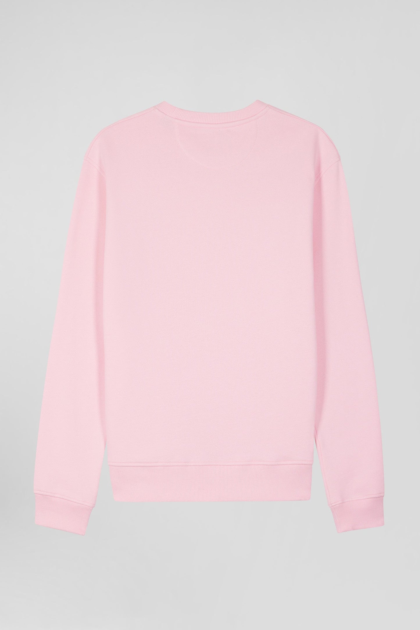 Sweatshirt en molleton coton uni rose coupe Regular - Image 5