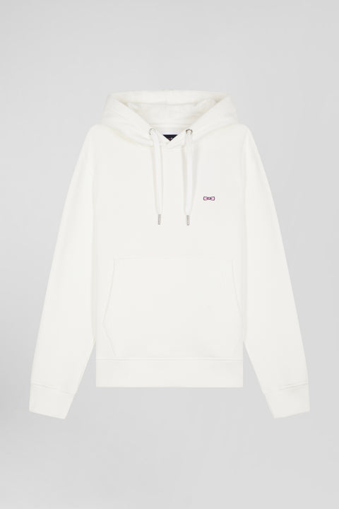 Sweatshirt à capuche en molleton coton écru coupe Regular - Image 2