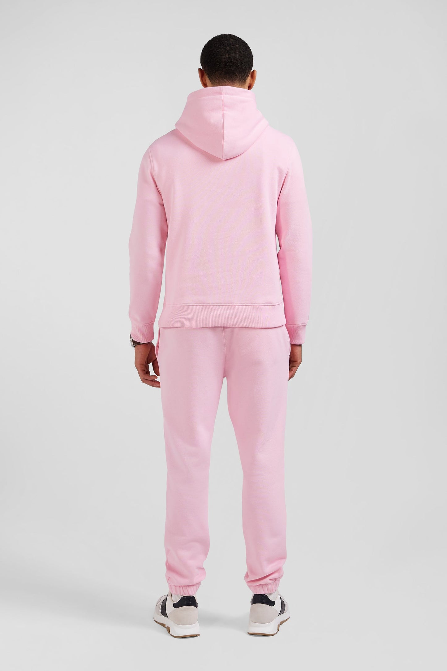 Sweatshirt à capuche en molleton coton rose coupe Regular - Image 7