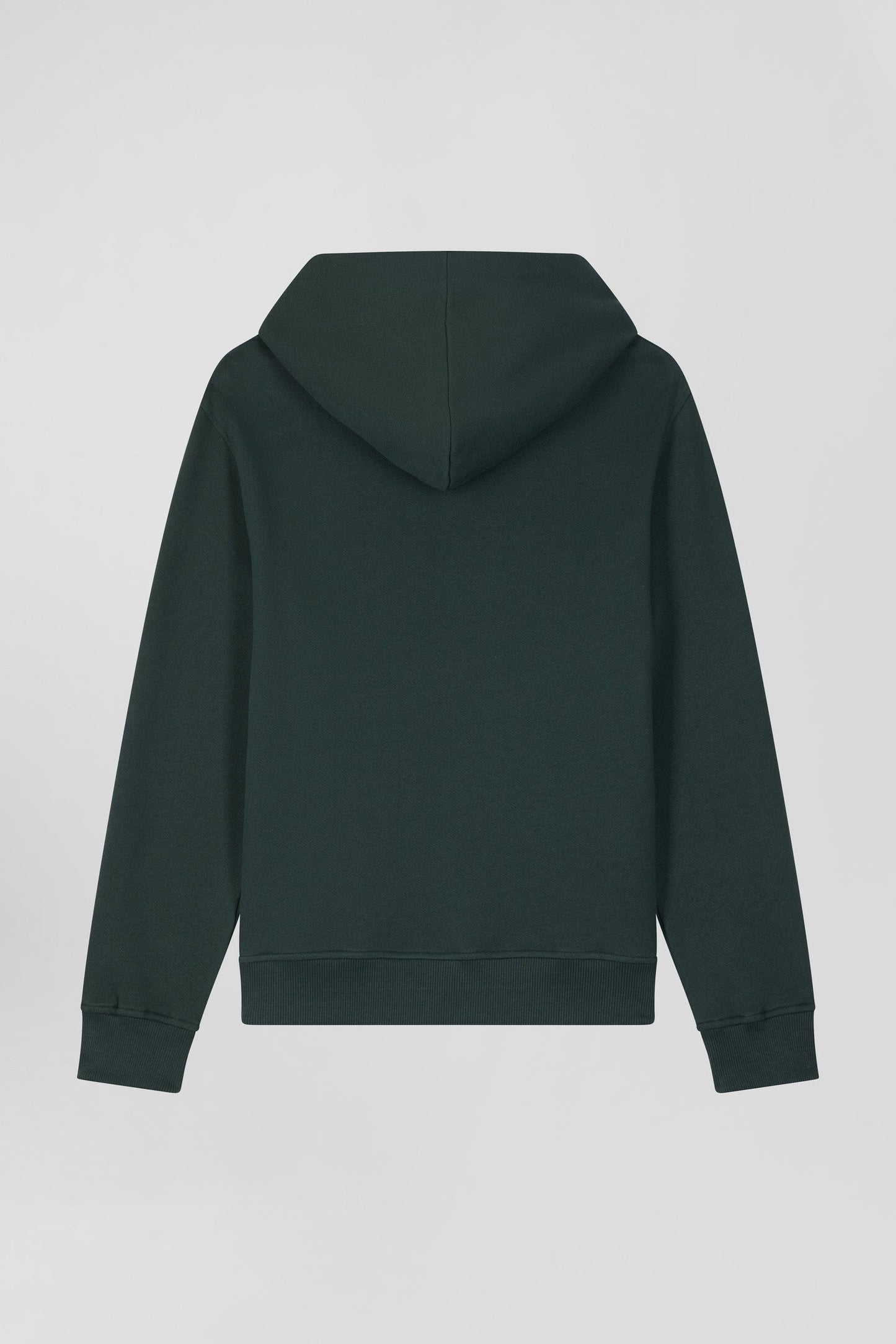 Sweatshirt à capuche en molleton coton vert coupe Regular - Image 5