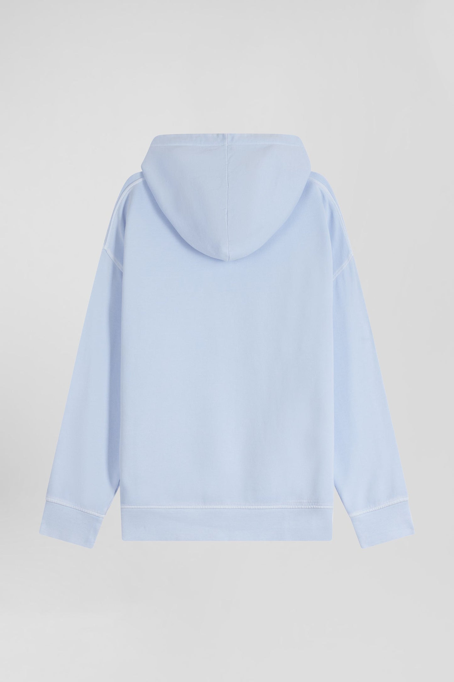 Sweatshirt à capuche unisexe en molleton coton ciel surteint coupe Oversized - Image 6