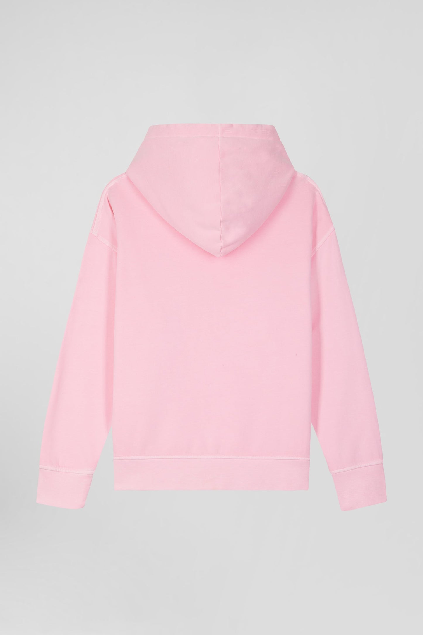 Sweatshirt à capuche unisexe en molleton coton rose surteint coupe Oversized - Image 6