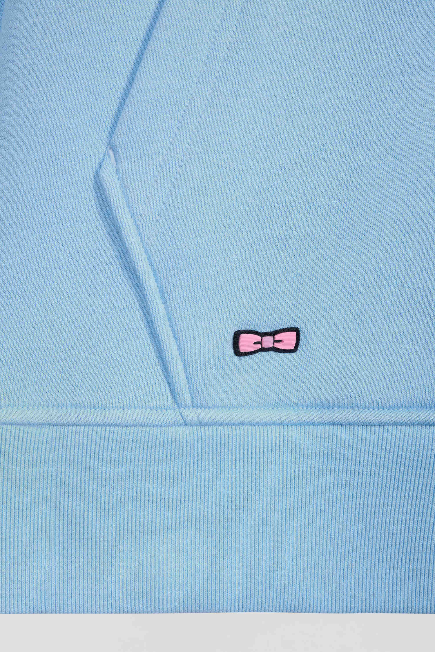 Sweatshirt à capuche en coton mélangé ciel broderie matelassée coupe Relaxed