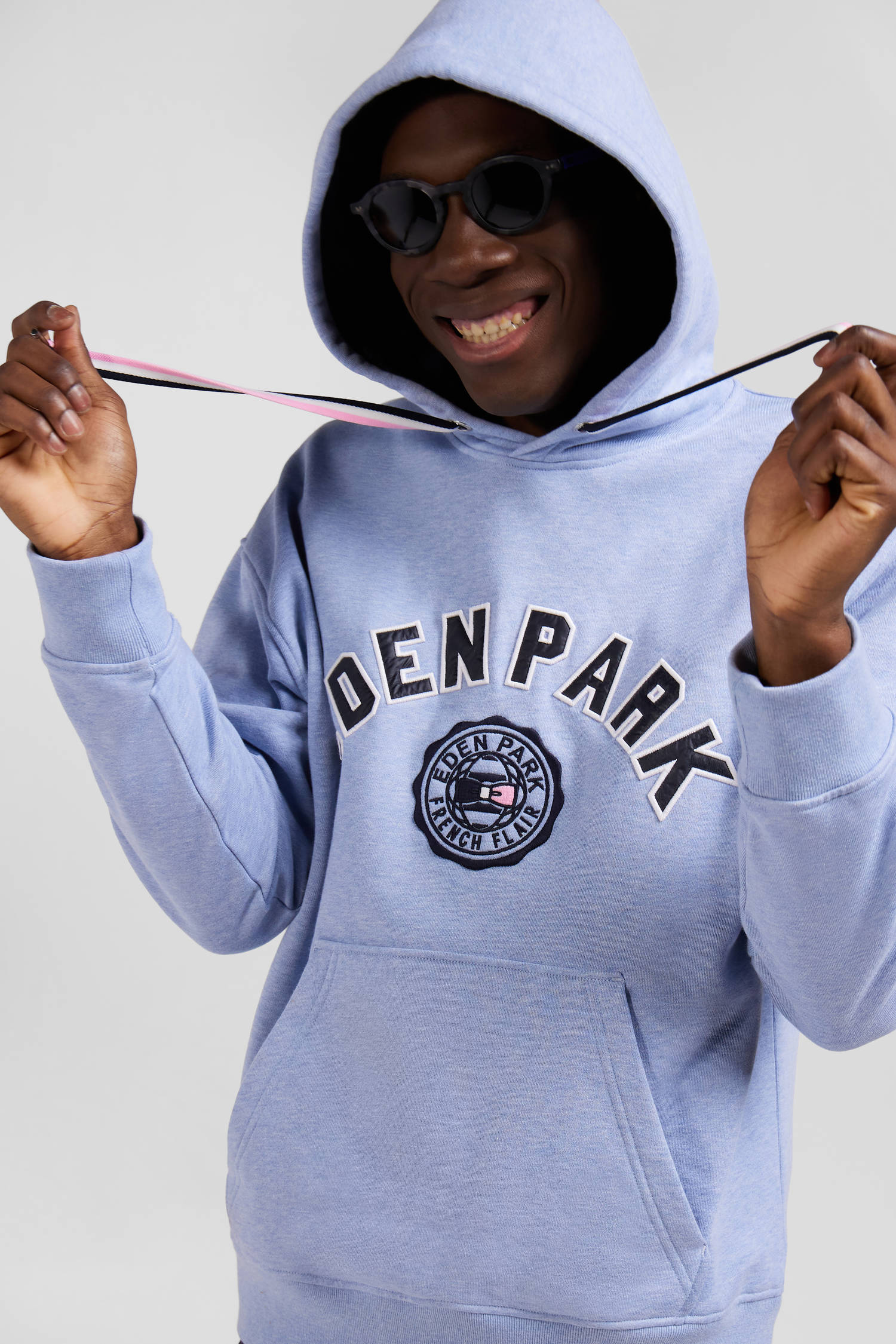 Sweatshirt en coton ciel coupe Oversize