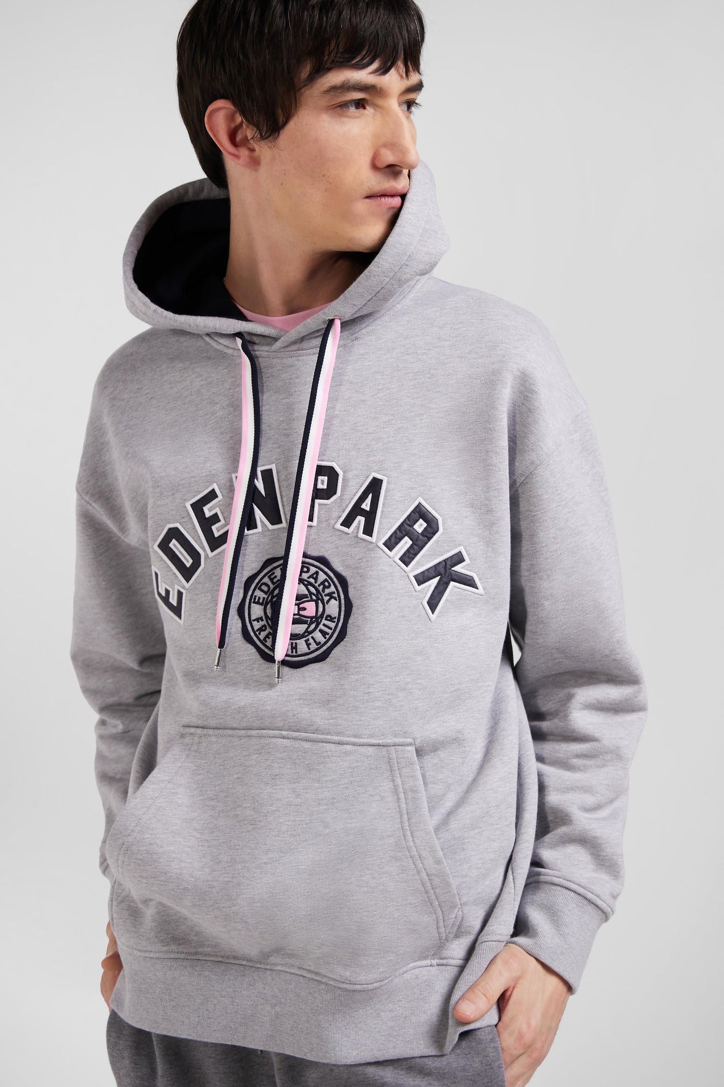 Sweatshirt en coton gris coupe Oversize - Image 3