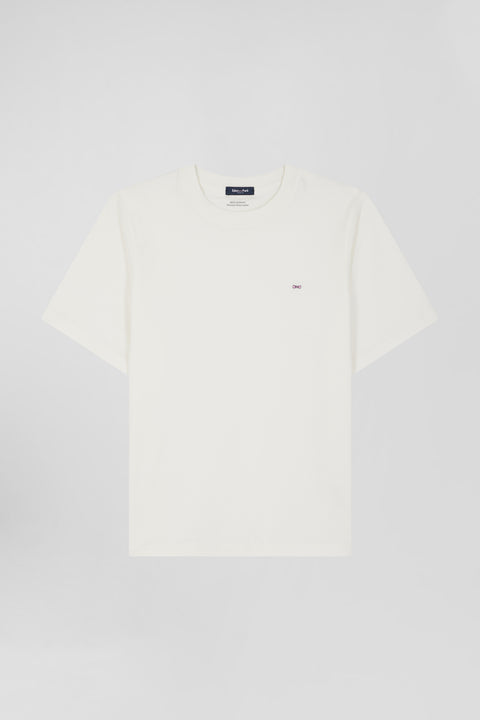 T-shirt manches courtes en coton écru coupe Modern - Image 2