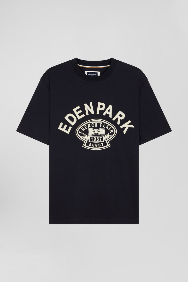 T-shirt manches courtes bleu marine application Eden Park Rugby coupe Oversized alt view