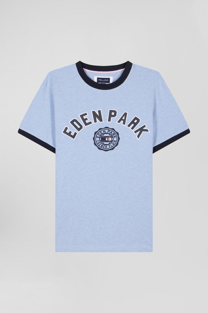 T-shirt manches courtes en coton ciel application Eden Park coupe Oversized alt view