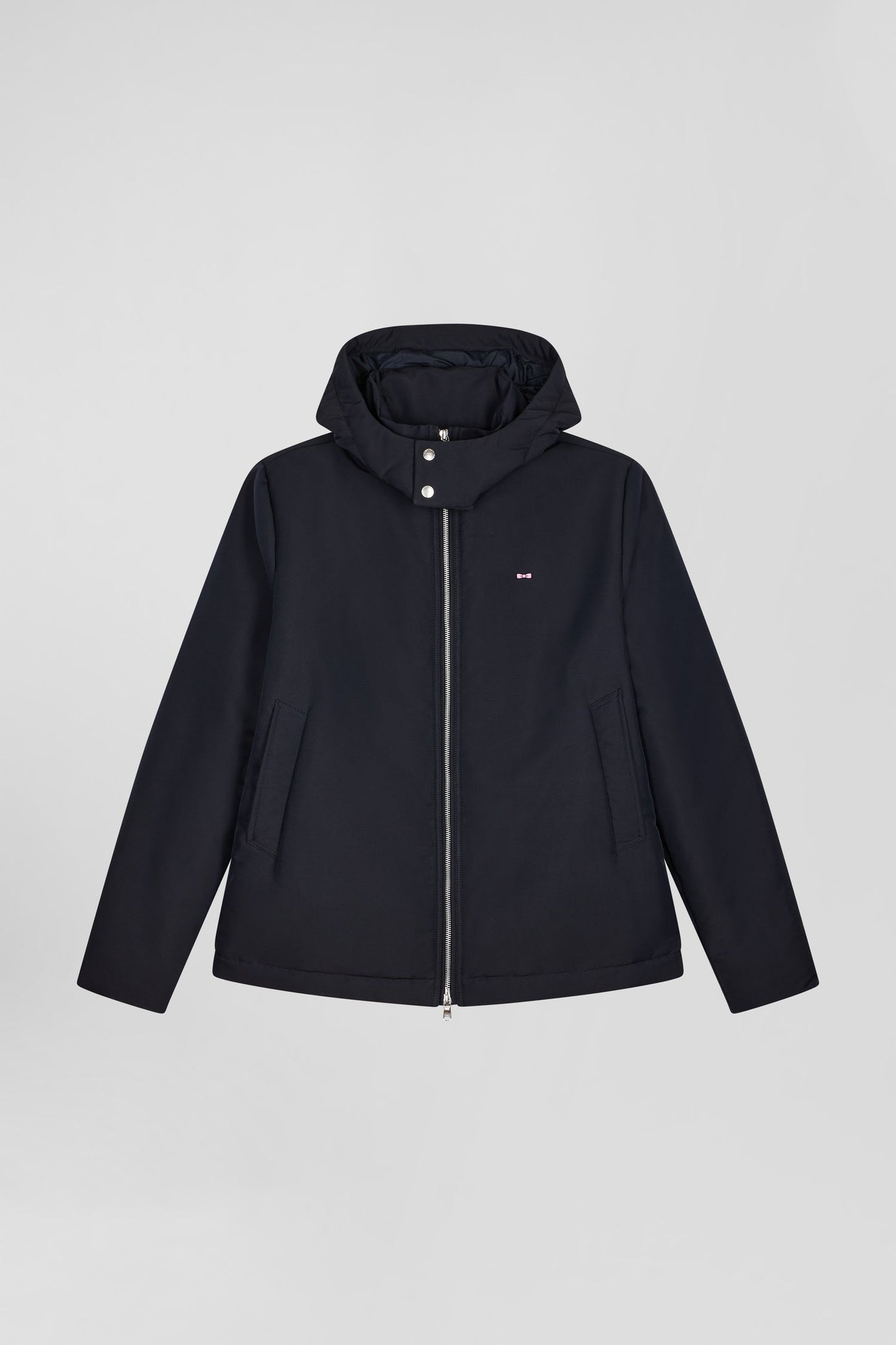 Blouson zippé à capuche bleu marine - Image 2