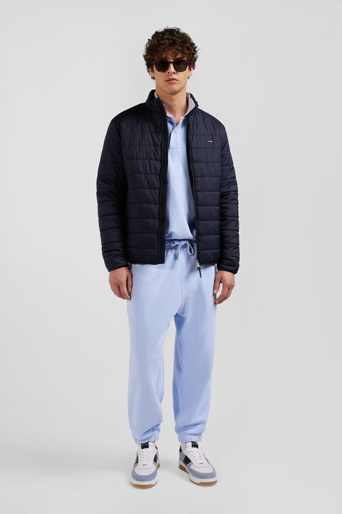 Navy blue long-sleeved high collar down jacket - Image 1