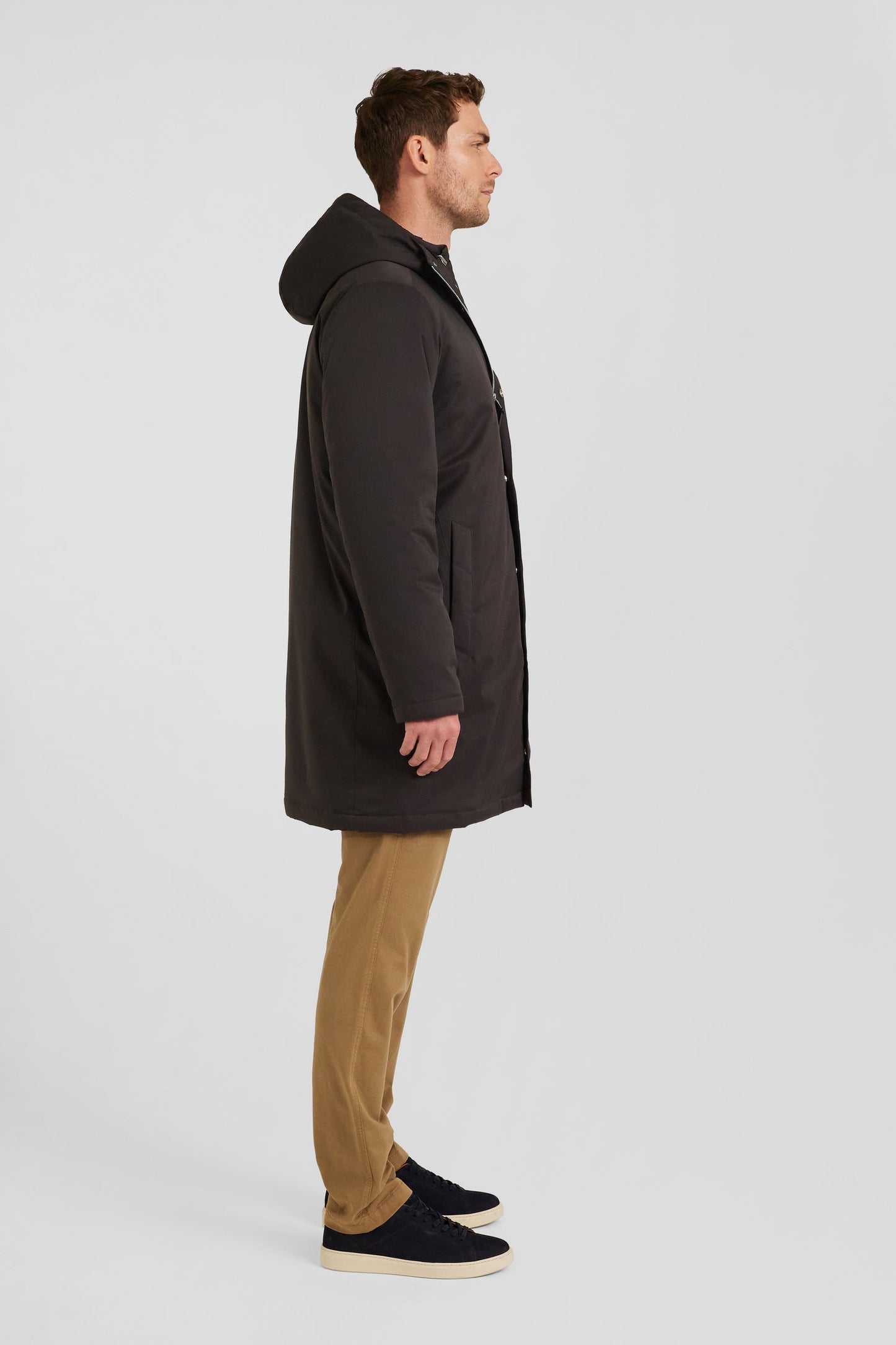 Parka et doudoune 2-en-1 en nylon marron - Image 5