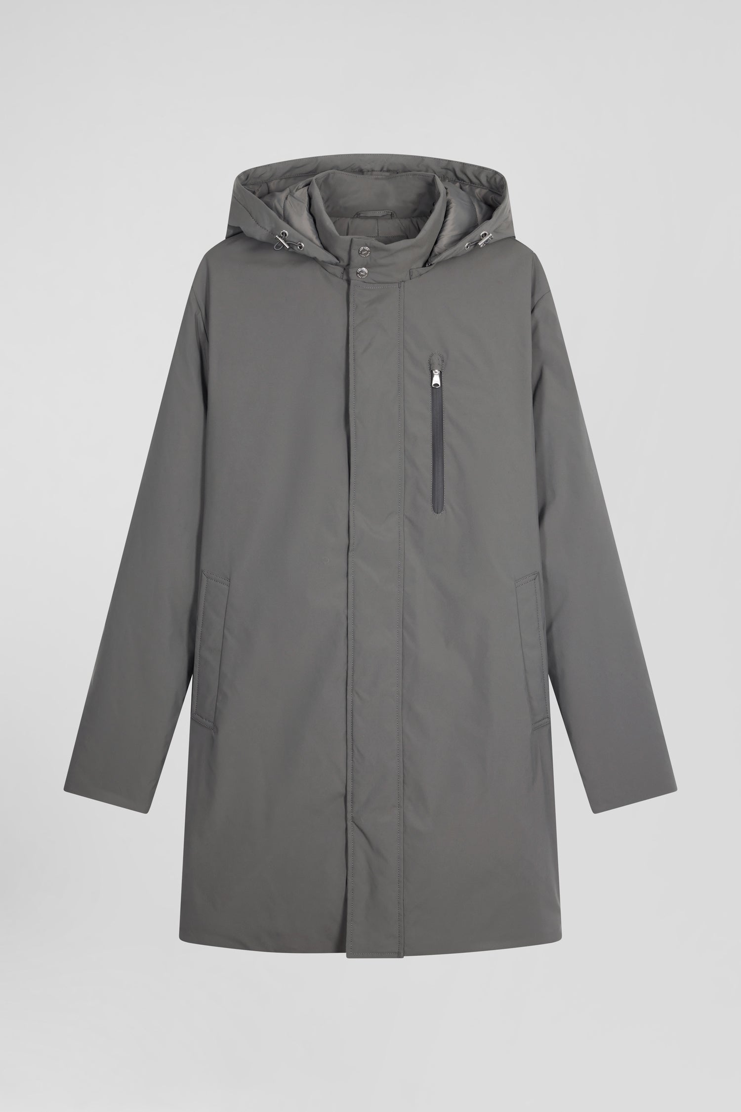 Parka à capuche grise