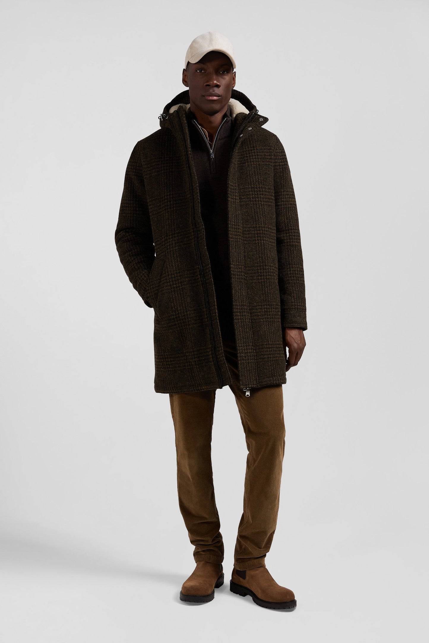 Parka en laine marron - Image 1