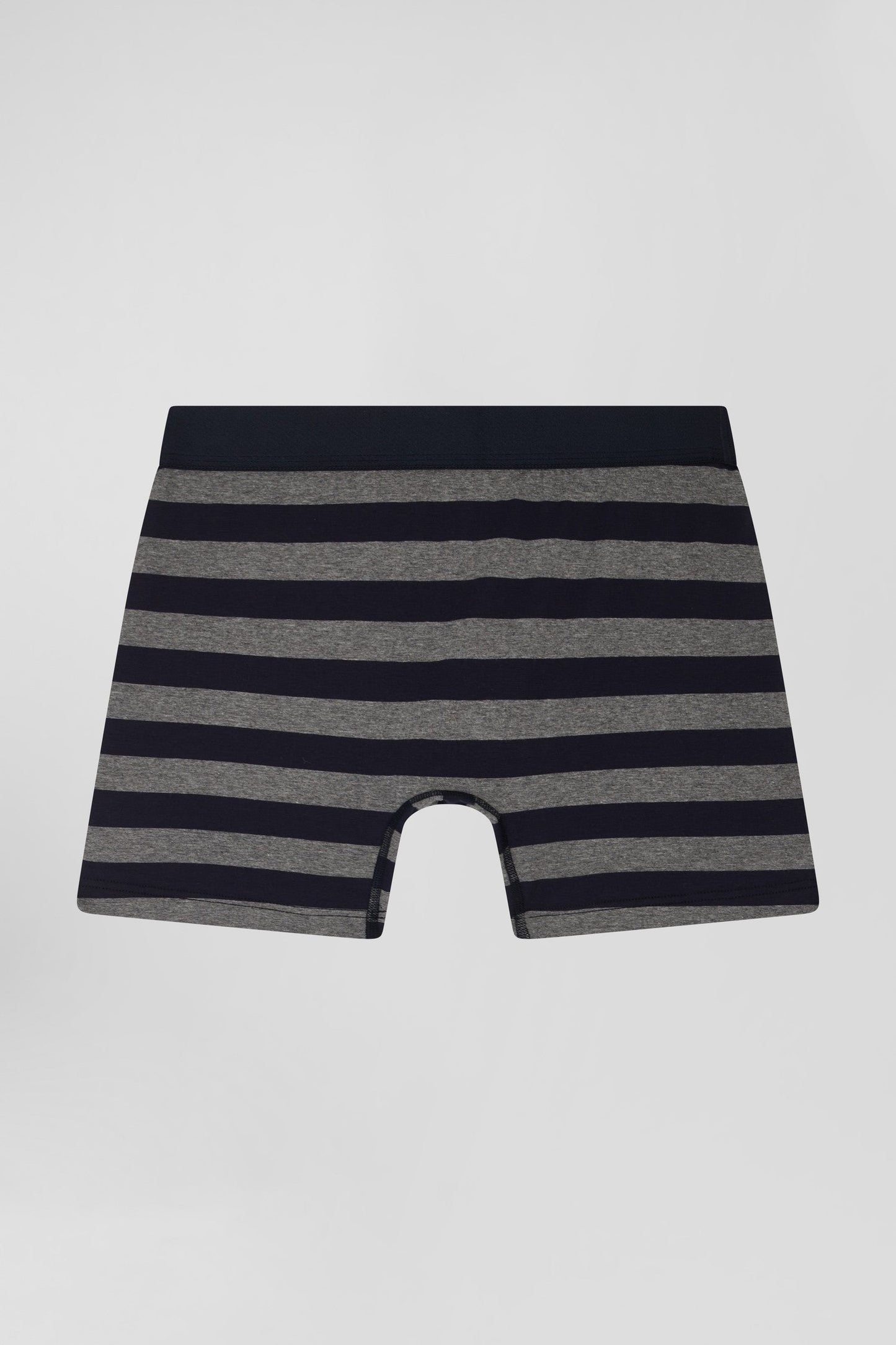 Boxer cerclé en coton stretch gris anthracite - Image 2