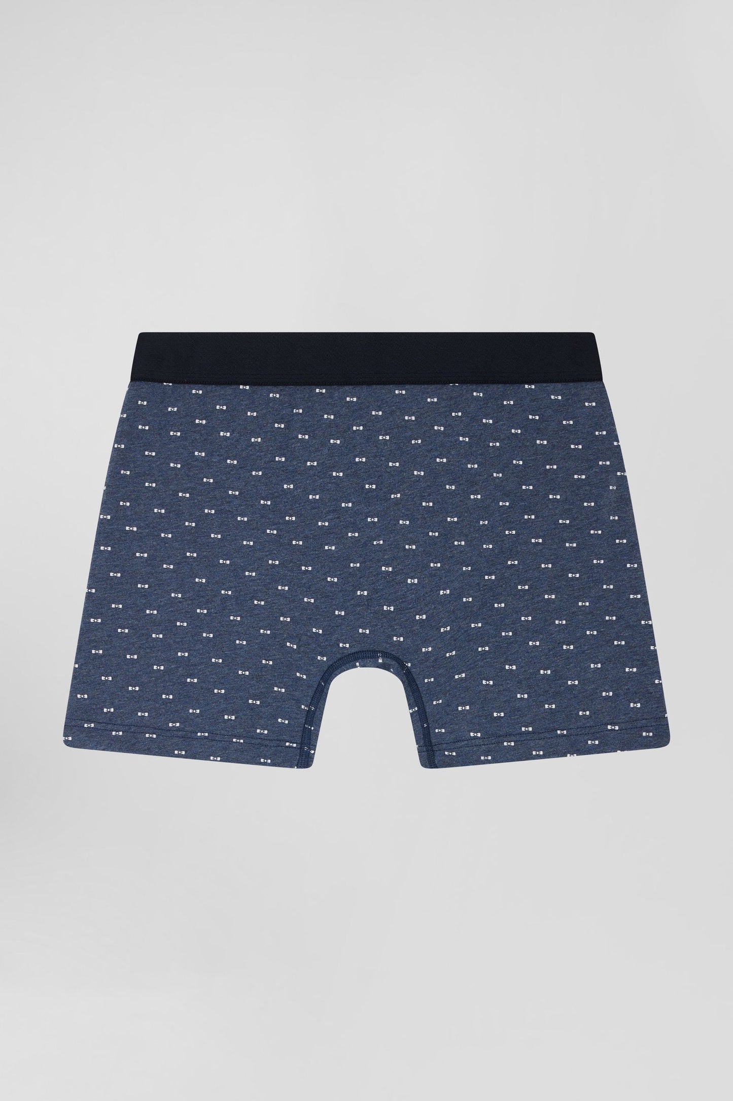 Boxer à micro motifs nœud papillon bleu et rose en coton stretch - Image 2