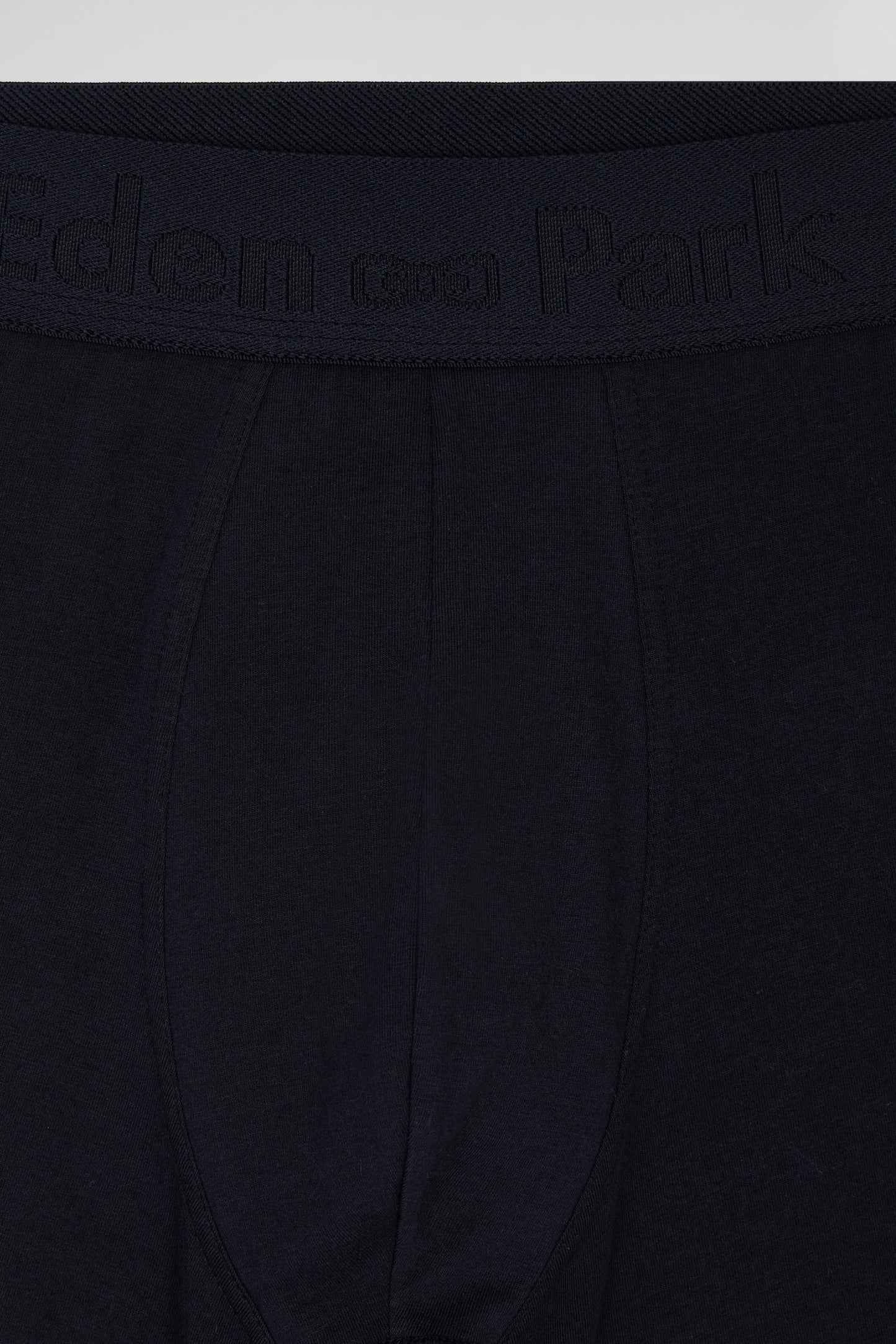 Boxer en coton stretch bleu marine liserés contrastés