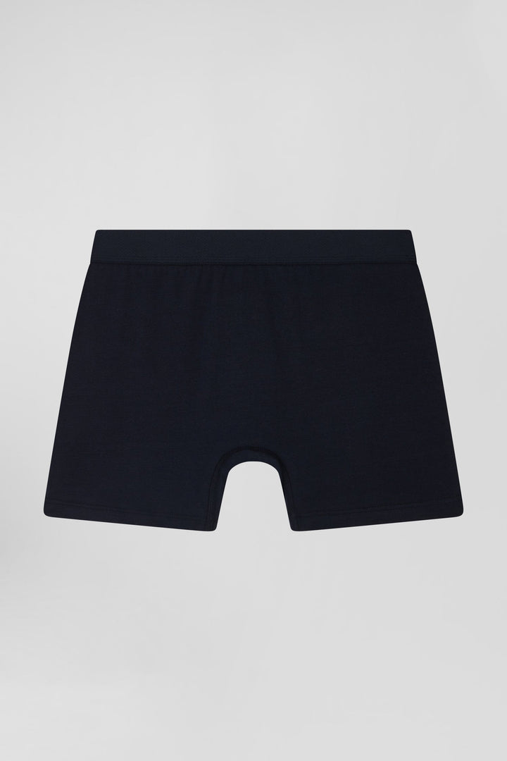 Boxer colorblock en coton stretch vert alt view