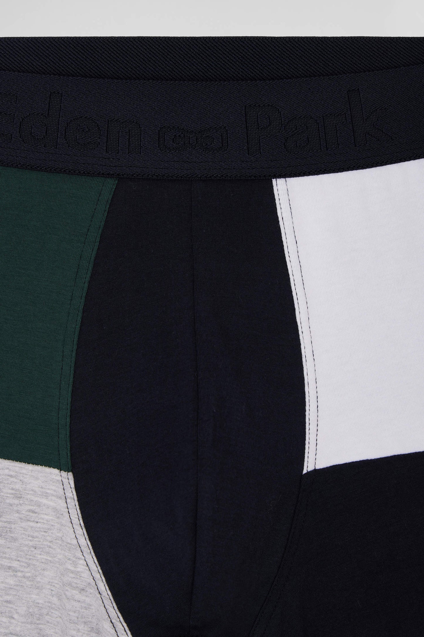 Boxer colorblock en coton stretch vert - Image 3