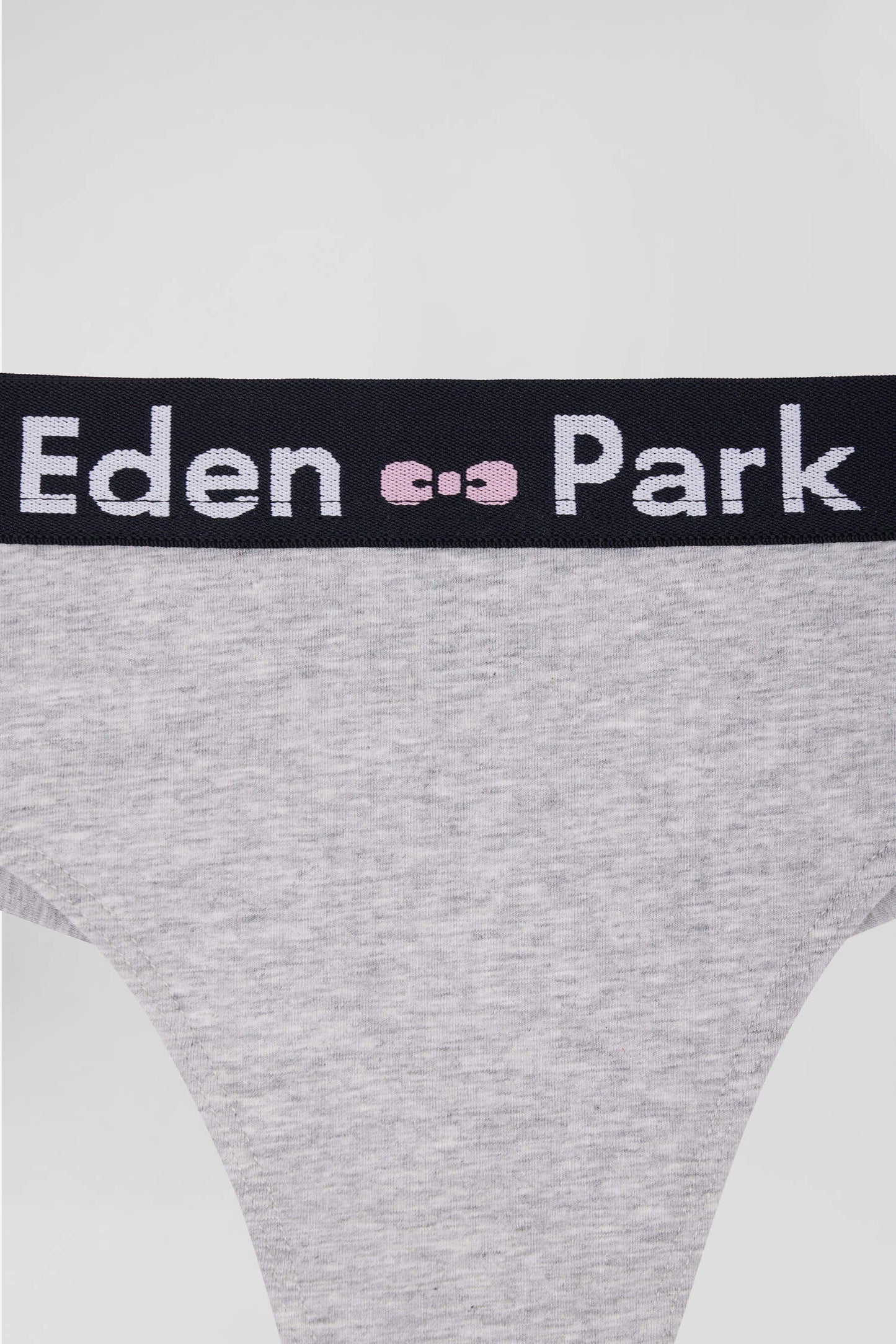 Grey stretch cotton jersey thong