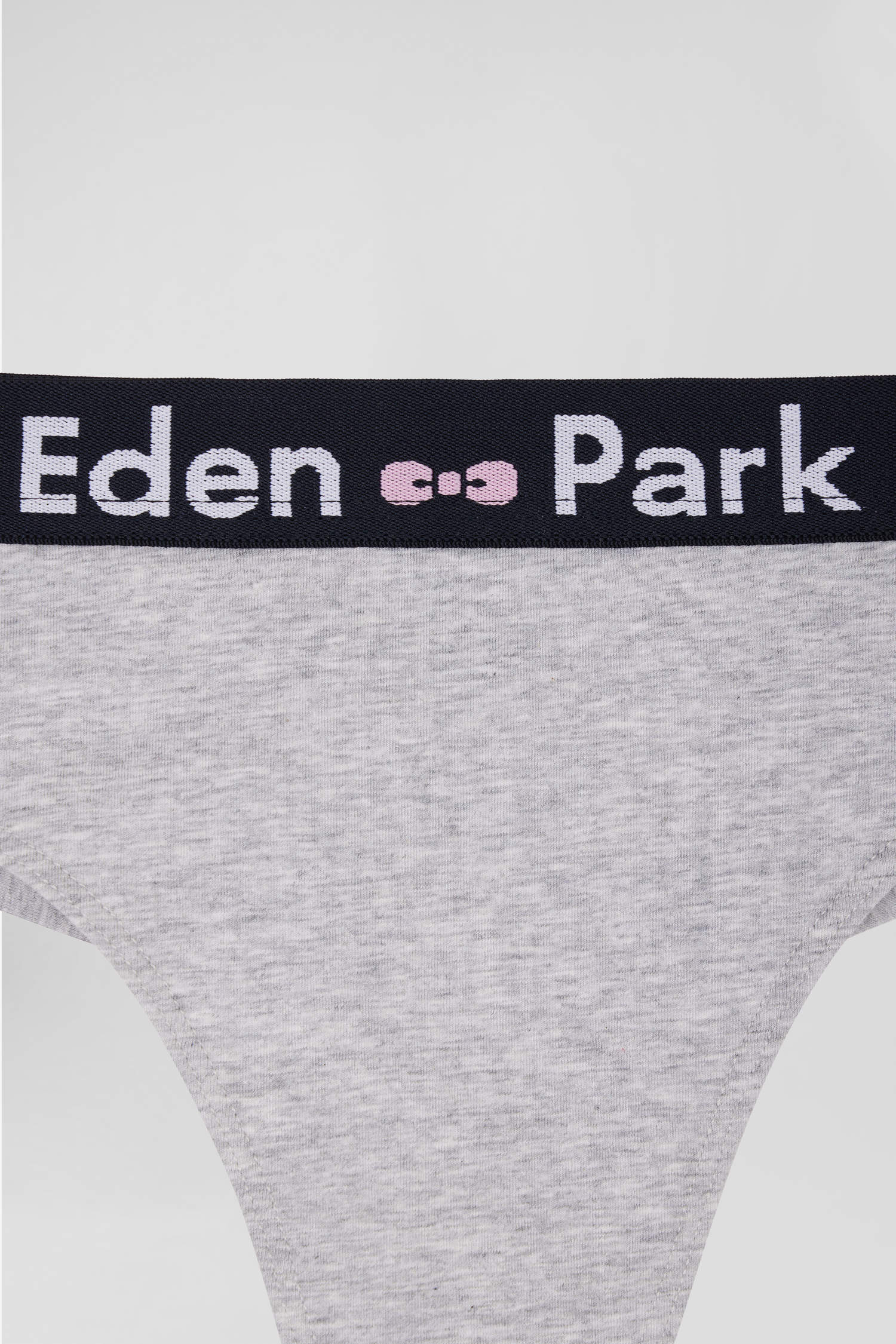 Grey stretch cotton jersey thong