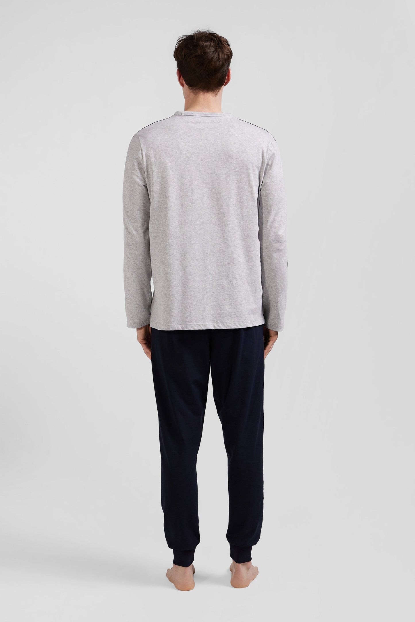 Pyjama long en coton gris - Image 5