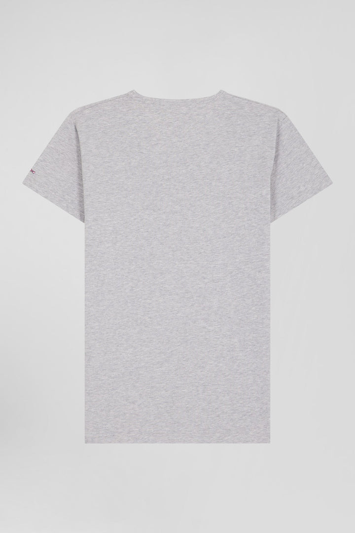 T-shirt en coton stretch gris alt view